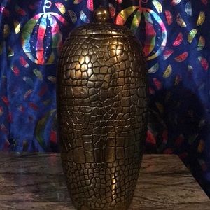 Gold Vase with Lid